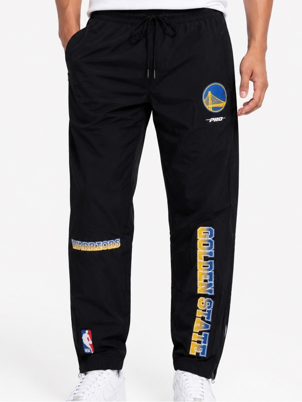 Pro Standard Golden State Warriors Black Track Pants NBA Zip Ankle men’s size XL